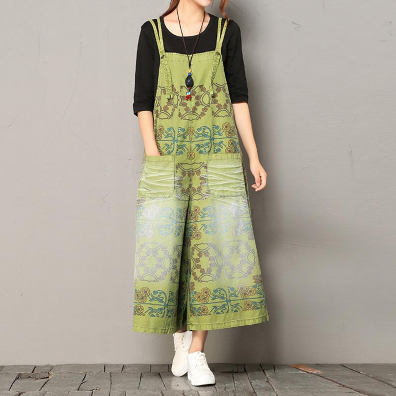 Women's Wide-leg Printing Loose Casual Jumpsuit April 2021 New-Arrival 