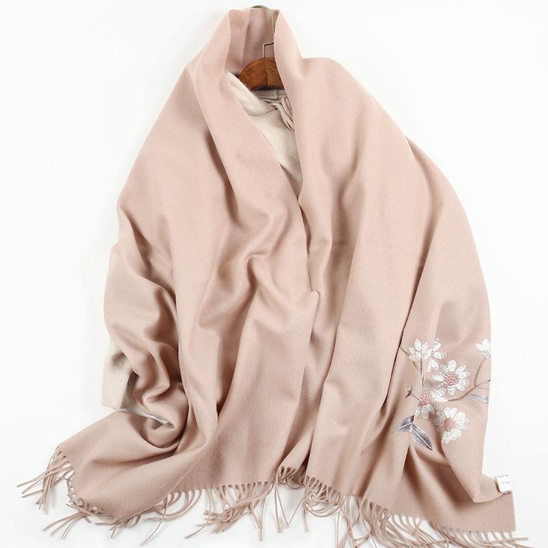 Wool And Cashmere Scarf For Spring And Autumn nude one 
