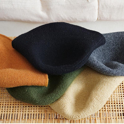 Wool Hat Autumn And Winter All-Match September 2020 new arrival ginger yellow 